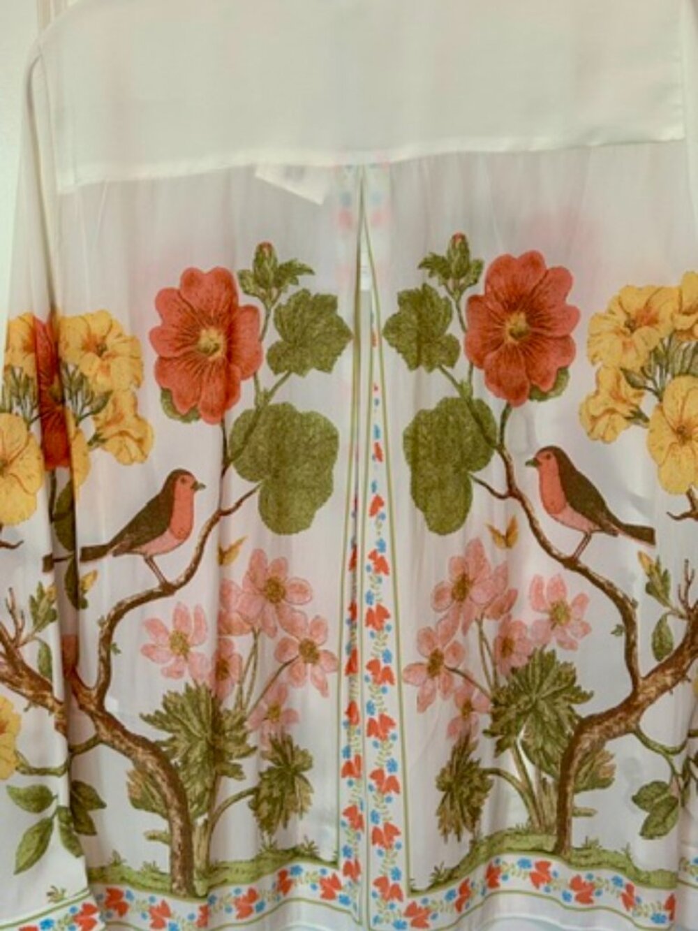 Rose + Olive Bird Floral Blouse NWT Cottagecore Button Up Sz M - Picture 2 of 5
